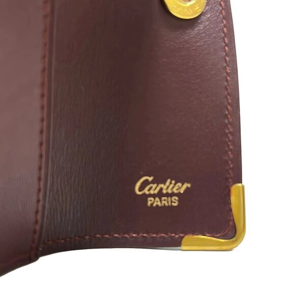 Cartier Must Line - Bordeaux Gold Leather Hardware Key Case 124-081225 - Picture 6 of 6